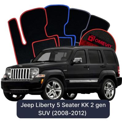 Velurové autokoberce OMEVO pro Jeep Liberty 5 místný KK 2 gen SUV (2008-2012)