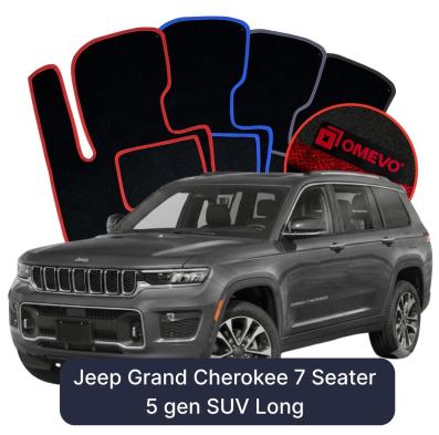 Velurové autokoberce OMEVO pro Jeep Grand Cherokee 7 místný Long 5 gen SUV (2021-2025)