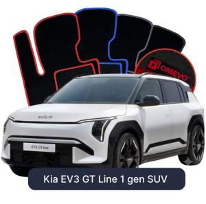 Velurové autokoberce OMEVO pro Kia EV3 GT Line 1 gen SUV (2024-2025)