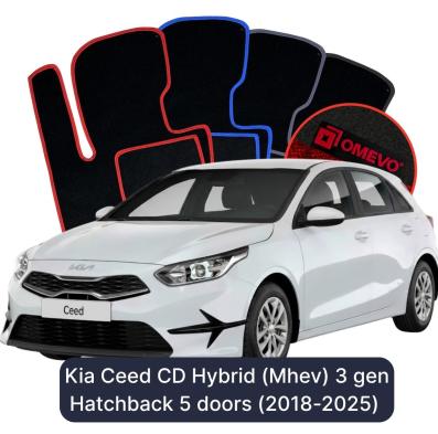 Velurové autokoberce OMEVO pro Kia Ceed Hybridní CD 3 gen Hatchback 5 dveří (2018-2025)