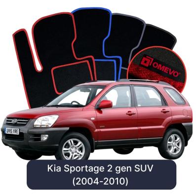 Velurové autokoberce OMEVO pro Kia Sportage 2 gen SUV (2004-2010)
