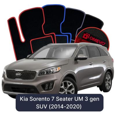 Velurové autokoberce OMEVO pro Kia Sorento 7 místný UM 3 gen SUV (2014-2020)