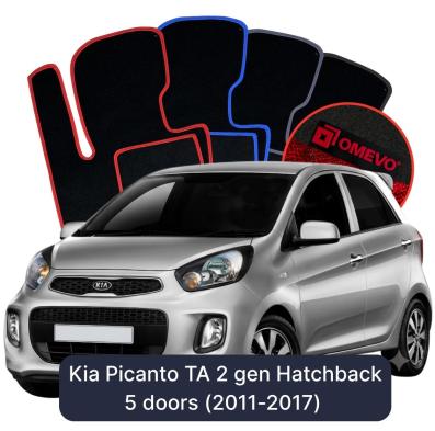 Velurové autokoberce OMEVO pro Kia Picanto TA 2 gen Hatchback 5 dveří (2011-2017)