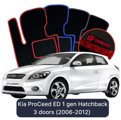 Velurové autokoberce OMEVO pro Kia ProCeed ED 1 gen Hatchback 3 dveře (2006-2012)