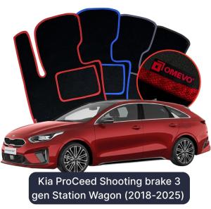 Velurové autokoberce OMEVO pro Kia ProCeed Shooting brake 3 gen Kombi (2018-2025)