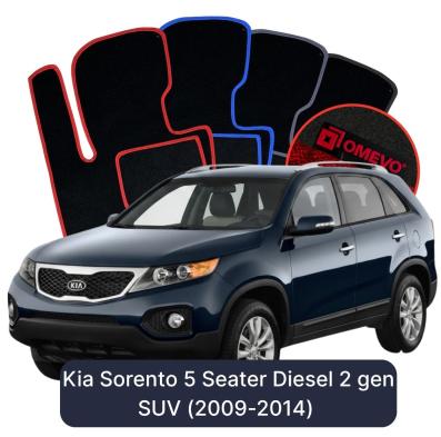 Velurové autokoberce OMEVO pro Kia Sorento 5 místný Diesel 2 gen SUV (2009-2014)