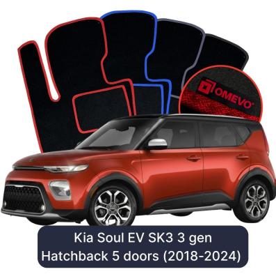 Velurové autokoberce OMEVO pro Kia Soul EV SK3 3 gen Hatchback 5 dveří (2018-2024)
