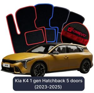 Velurové autokoberce OMEVO pro Kia K4 1 gen Hatchback 5 dveří (2023-2025)