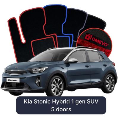 Velurové autokoberce OMEVO pro Kia Stonic Hybridní 1 gen SUV 5 dveří (2017-2024)