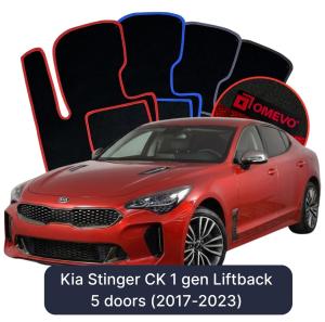 Velurové autokoberce OMEVO pro Kia Stinger CK 1. gen Liftback 5 dveří (2017-2023)