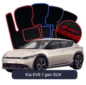 Velurové autokoberce OMEVO pro Kia EV6 1 gen SUV (2021-2025)