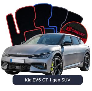 Velurové autokoberce OMEVO pro Kia EV6 GT 1 gen SUV (2021-2025)