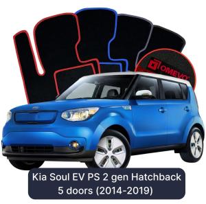 Velurové autokoberce OMEVO pro Kia Soul EV PS 2 gen Hatchback 5 dveří (2014-2019)