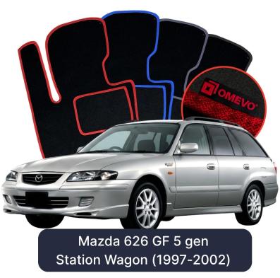 Velurové autokoberce OMEVO pro Mazda 626 GF 5 gen Kombi (1997-2002)
