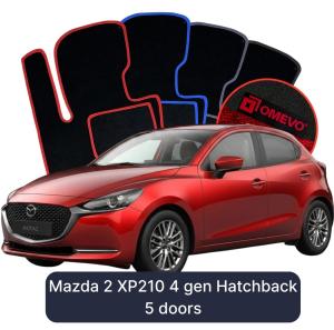 Velurové autokoberce OMEVO pro Mazda 2 XP210 4 gen Hatchback 5 dveří (2022-2025)