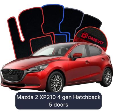 Velurové autokoberce OMEVO pro Mazda 2 XP210 4 gen Hatchback 5 dveří (2022-2025)