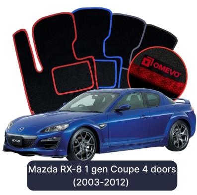 Velurové autokoberce OMEVO pro Mazda RX-8 1 gen Kupé 4 dveře (2003-2012)