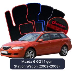 Velurové autokoberce OMEVO pro Mazda 6 GG1 1 gen Kombi (2002-2008)