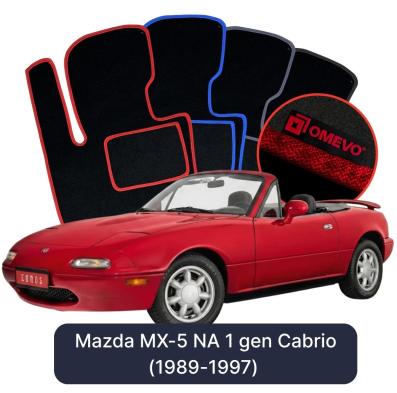Velurové autokoberce OMEVO pro Mazda MX-5 NA 1 gen Cabrio (1989-1997)