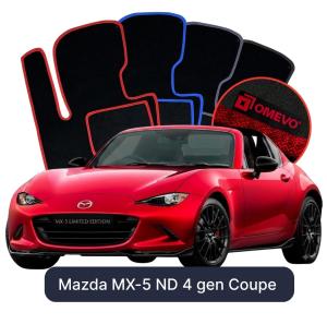 Velurové autokoberce OMEVO pro Mazda MX-5 ND 4 gen Kupé (2014-2025)