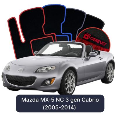 Velurové autokoberce OMEVO pro Mazda MX-5 NC 3 gen Cabrio (2005-2014)