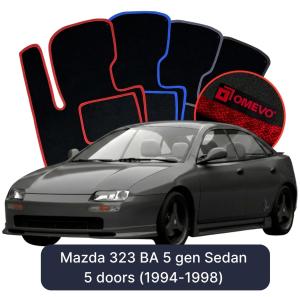 Velurové autokoberce OMEVO pro Mazda 323 BA 5 gen Sedan 5 dveří (1994-1998)