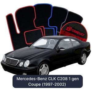 Velurové autokoberce OMEVO pro Mercedes-Benz CLK C208 1 gen Kupé (1997-2002)