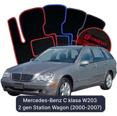 Velurové autokoberce OMEVO pro Mercedes-Benz C Třída W203 2 gen Kombi (2000-2007)