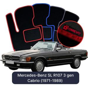 Velurové autokoberce OMEVO pro Mercedes-Benz SL R107 3 gen Cabrio (1971-1989)