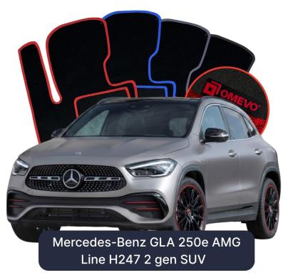 Velurové autokoberce OMEVO pro Mercedes-Benz GLA 250e AMG Line H247 2 gen SUV (2020-2025)