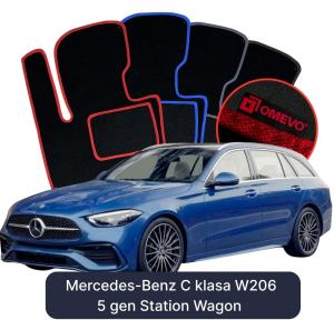 Velurové autokoberce OMEVO pro Mercedes-Benz C Třída W206 5 gen Kombi (2021-2025)