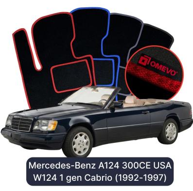 Velurové autokoberce OMEVO pro Mercedes-Benz A124 300CE USA W124 1 gen Cabrio (1992-1997)