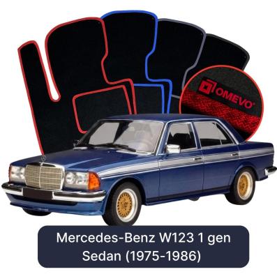 Velurové autokoberce OMEVO pro Mercedes-Benz W123 1 gen Sedan (1975-1986)