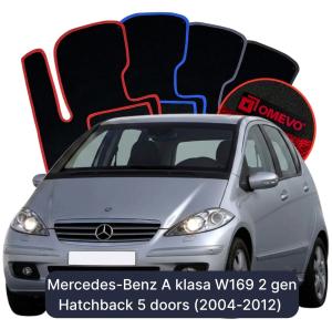 Velurové autokoberce OMEVO pro Mercedes-Benz Třída A W169 2 gen Hatchback 5 dveří (2004-2012)