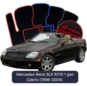 Velurové autokoberce OMEVO pro Mercedes-Benz SLK R170 1 gen Cabrio (1996-2004)