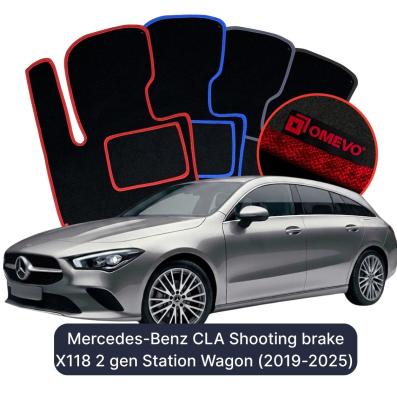 Velurové autokoberce OMEVO pro Mercedes-Benz CLA Shooting brake X118 2 gen Kombi (2019-2024)