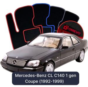 Velurové autokoberce OMEVO pro Mercedes-Benz CL C140 1 gen Kupé (1992-1999)