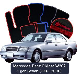 Velurové autokoberce OMEVO pro Mercedes-Benz C Třída W202 1 gen Sedan (1993-2000)