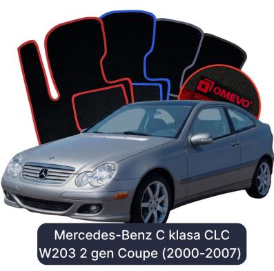 Velurové autokoberce OMEVO pro Mercedes-Benz C Třída W203 2 gen Kupé (2000-2007)