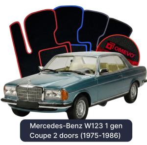 Velurové autokoberce OMEVO pro Mercedes-Benz W123 1 gen Kupé 2 dveře (1975-1986)
