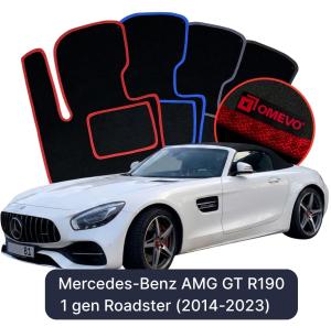 Velurové autokoberce OMEVO pro Mercedes-Benz AMG GT R190 1 gen Roadster (2014-2023)