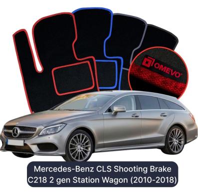 Velurové autokoberce OMEVO pro Mercedes-Benz CLS Shooting Brake C218 2 gen Kombi (2010-2018)