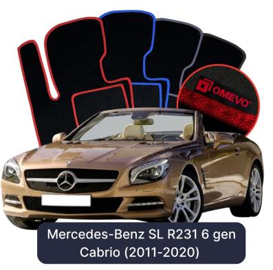 Velurové autokoberce OMEVO pro Mercedes-Benz SL R231 6 gen Cabrio (2011-2020)