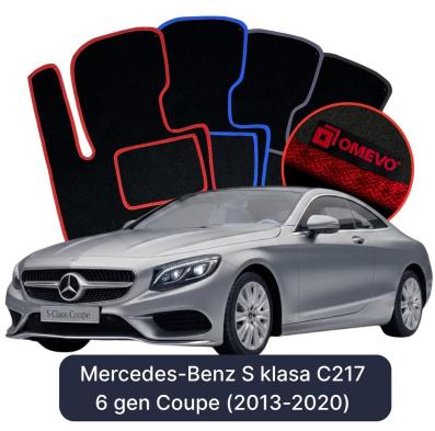 Velurové autokoberce OMEVO pro Mercedes-Benz S Třída C217 6 gen Kupé (2013-2020)