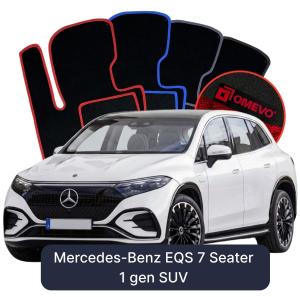Velurové autokoberce OMEVO pro Mercedes-Benz EQS 7 místný 1 gen SUV (2021-2025)