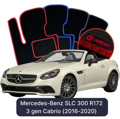 Velurové autokoberce OMEVO pro Mercedes-Benz SLC 300 R172 3 gen Cabrio (2016-2020)