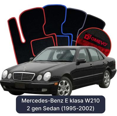 Velurové autokoberce OMEVO pro Mercedes-Benz E Třída W210 2 gen Sedan (1995-2002)