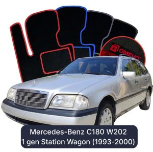 Velurové autokoberce OMEVO pro Mercedes-Benz C180 W202 1 gen Kombi (1993-2000)