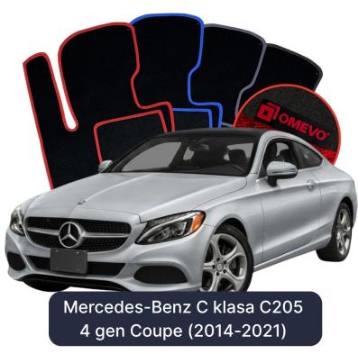 Velurové autokoberce OMEVO pro Mercedes-Benz C Třída C205 4 gen Kupé (2014-2021)