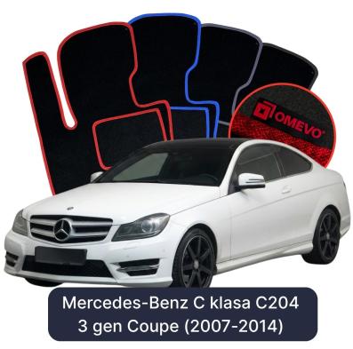 Velurové autokoberce OMEVO pro Mercedes-Benz C Třída C204 3 gen Kupé (2007-2014)